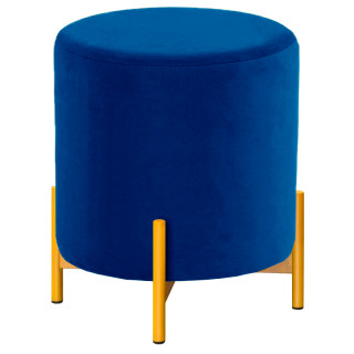 Пуфик Риос d40 цв.каркас (кзам PU/ гоб.stock) синий